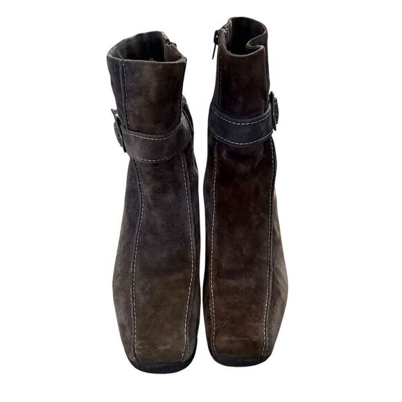 Santana Canada Women's Brown Suede Wedge Ankle Boots Size 9.5 - Picture 6 of 8